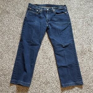 Levis 514 Jeans Mens 36x30 Blue Denim Straight Leg Regular Medium Wash Hemmed